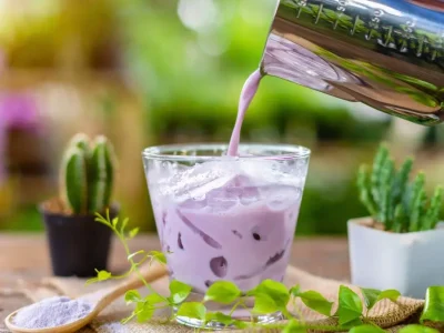 Ube latte, want paarse melk is de nieuwe wellnesstrend